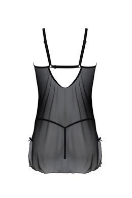 Пеньюар Passion DROSERA CHEMISE black, S/M, кружевной лиф со стрепами, трусики в комплекте