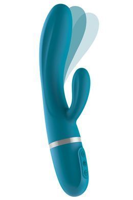 Вибратор-кролик Liebe Bend It Plus Ocean Blue, гибкий, 2 мотора, 10 режимов