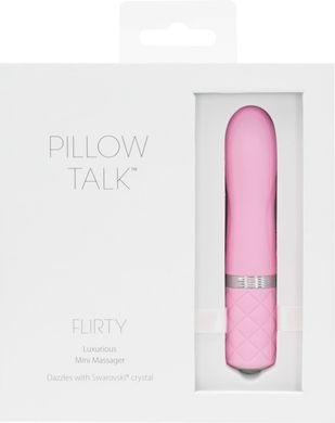 Роскошный вибратор PILLOW TALK - Flirty Pink с кристаллом Сваровски