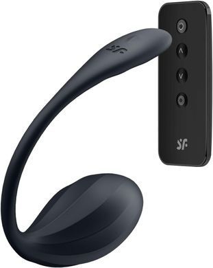 Віброяйце Satisfyer Ribbed Petal Connect App Black