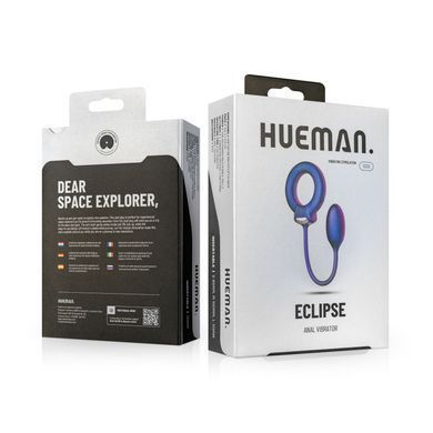Эрекционное виброкольцо с виброяйцом Hueman - Eclipse Anal Vibrator