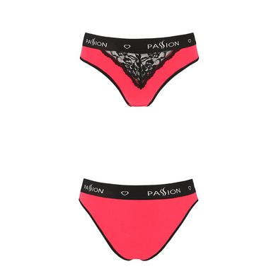 Трусики с широкой резинкой и кружевом Passion PS001 PANTIES red/black, size L