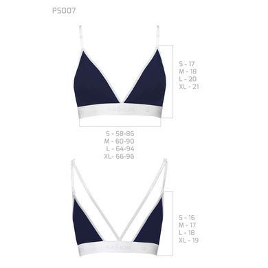 Спортивный топ с двойными бретелями Passion PS007 TOP L, navy blue