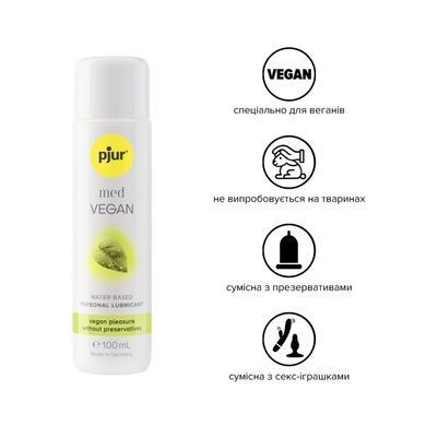 Лубрикант на водній основі pjur MED Vegan glide 100 мл &mdash; тільки веганські інгредієнти