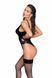 Боди с мокрым эффектом Noir Handmade F244 Powerwetlook body with high cut bottom hem, S