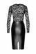 Платье Noir Handmade F295 Euphoria, XXL, black, кружево, глубокое декольте, юбка миди под латекс