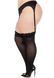 Панчохи Leg Avenue Lace top opaque thigh highs Black 1X/2X
