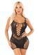 Платье Leg Avenue Lace and Net Mini Dress with Dual Strap One Size, Black