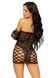 Leg Avenue 2 PC Tube dress and gloves OS Black