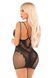 Платье Leg Avenue Lace and Net Mini Dress with Dual Strap One Size, Black