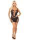 Платье Leg Avenue Lace and Net Mini Dress with Dual Strap One Size, Black
