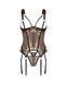 Корсет Obsessive Soranna cupless corset & crotchless thong 2XL/3XL