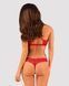 Комплект белья Obsessive Lacelove cupless 2-pcs set XL/2XL Red, открытый доступ, открытая грудь