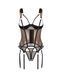 Корсет Obsessive Soranna cupless corset & crotchless thong 2XL/3XL