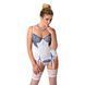 (SALE) Корсет с пажами ELENI CORSET white 4XL/5XL - Passion, трусики