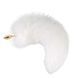 Металлическая анальная пробка Лисий хвост LOCKINK SEVANDA White Fox-Tail Anal Rose-shape Plug