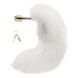 Металлическая анальная пробка Лисий хвост LOCKINK SEVANDA White Fox-Tail Anal Rose-shape Plug