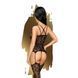 Бодістокінг Penthouse Magical Mistress XL Black, відкритий доступ, квітковий декор, імітація панчіх