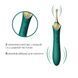 Вагинально-клиторальный вибратор Zalo &mdash; Bess Turquoise Green, многофункциональный с насадками
