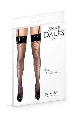 Чулки сетка с виниловым верхом Anne De Ales Domina T3