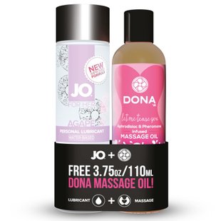 Подарочный набор System JO Limited Edition Promo Pack - Jo Agape (120мл) + DONA Flirty Massage (110)