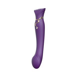 Смартвибратор Zalo &mdash; Queen Twilight Purple, пульсирующая жемчужина, кристалл Swarovski