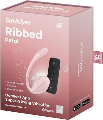 Віброяйце Satisfyer Ribbed Petal Connect App Rose