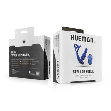 Анальный вибратор с эрекционным кольцом Hueman - Stellar Force Anal Beads with Cockring