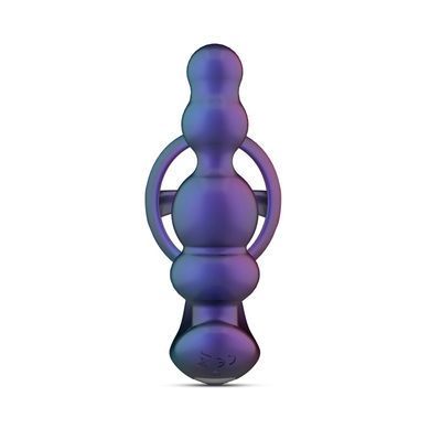 Анальный вибратор с эрекционным кольцом Hueman - Stellar Force Anal Beads with Cockring