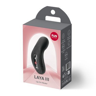 Накладной вибратор Fun Factory LAYA III Black, эффект постукивания пальцем