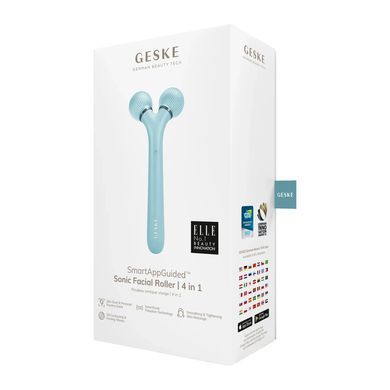 Електронний ультразвуковий ролик для обличчя GESKE Sonic Facial Roller 4в1 turquoise