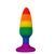 Силіконова анальна пробка Wooomy Hiperloo Silicone Rainbow Plug M, діаметр 2,9 см, довжина 11 см