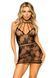 Ажурное платье-сетка Leg Avenue Lace mini dress with cut-outs Black, one size