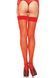 Прозрачные чулки со швом Leg Avenue Sheer backseam stockings Red, one size