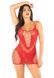 Платье Leg Avenue Lace and Net Mini Dress with Dual Strap One Size, Red