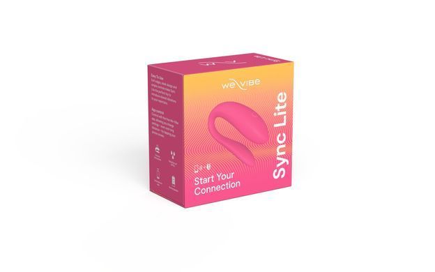 Смарт-вібратор для пар We-Vibe Sync Lite Pink, 10 віброрежимів, можна поєднувати з проникним сексом