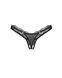 Трусики-стрінги з мереживом Obsessive Arrowel Black crotchless thong 2XL/3XL