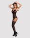 (SALE) Бодістокінг Obsessive Bodystocking G310 S/M/L, топ, панчохи, підв&rsquo;язки, круглі вирізи