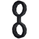 Наручники з силікону Doc Johnson The Cuffs Large - Black, добре тягнуться, для рук і для ніг
