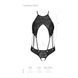 Боди из эко-кожи Passion Tamaris Body black S/M: с ремешками и перфорацией
