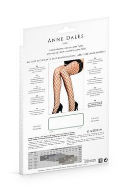 Чулки в крупную сетку Anne De Ales ERICA T2 Black