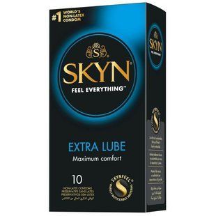 Безлатексные премиум-презервативы SKYN Extra Lube 10 шт, на 40&thinsp;% больше смазки