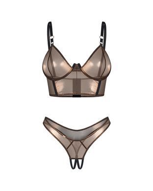 Комплект Obsessive Soranna top & crotchless thong 2XL/3XL