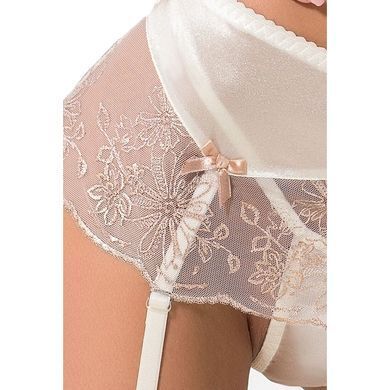 (SALE) Комплект белья LOTUS SET cream XXL/XXXL - Passion Exclusive стринги, лиф, юбка-пояс для чулок