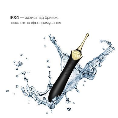 Вагинально-клиторальный вибратор Zalo &mdash; Bess Obsidian Black, мультифункциональный с насадками