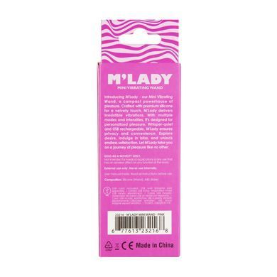 Вібромасажер M&rsquo;Lady Mini Vibrating Wand Pink