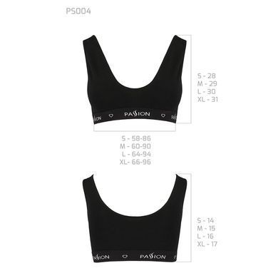 Спортивный топ с широкой резинкой Passion PS004 TOP L, black