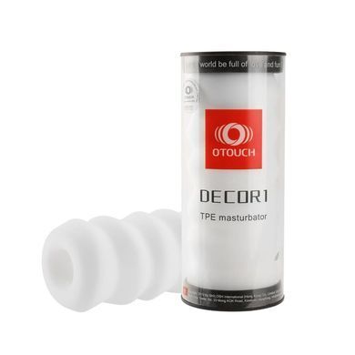 Мастурбатор Otouch DECOR 1-D, эффект всасывания, ребрышки-кольца, зауженный диаметр