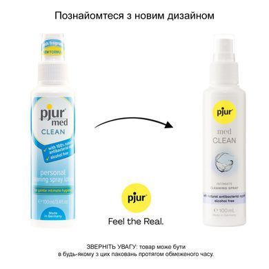 Очищающий спрей pjur med CLEAN 100 мл для нежной кожи и игрушек, антибактериальный
