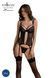 Корсет Passion DROSERA CORSET black, L/XL, с креплениями для чулок, трусики в комплекте